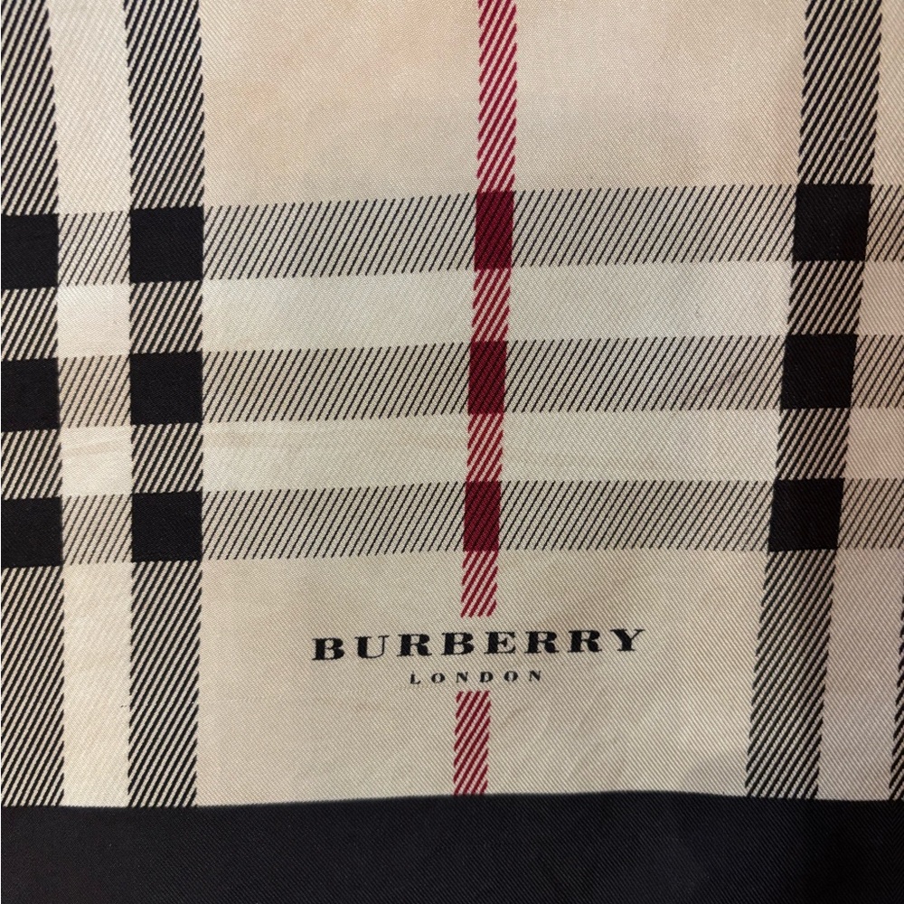 Burberry Beige and Red Plaid Scarf - Picture 2 of 8